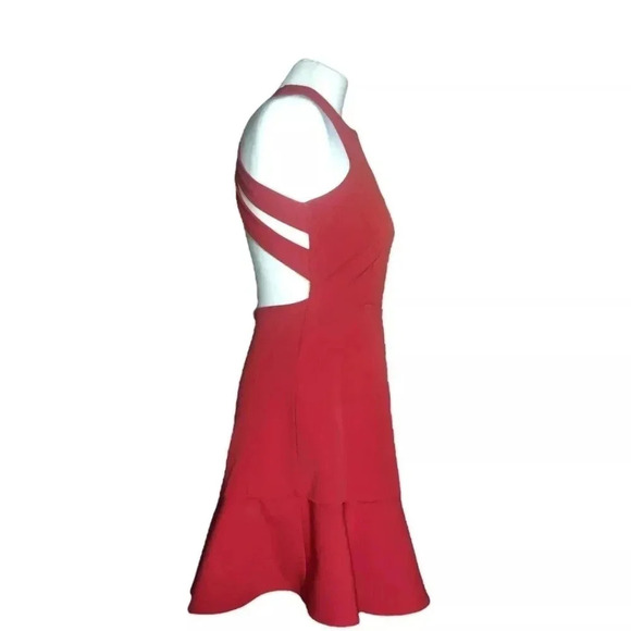 Zara Red Crisscross Backless Mini Dress - Picture 5 of 11
